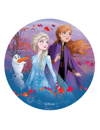 Frozen 2™ Anna, Elsa ja Olaf- kakkukuva 20 cm 1