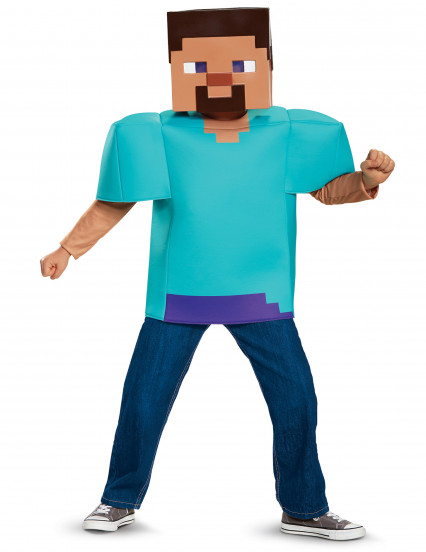Klassinen Steve Minecraft™- naamiaisasu lapselle 1
